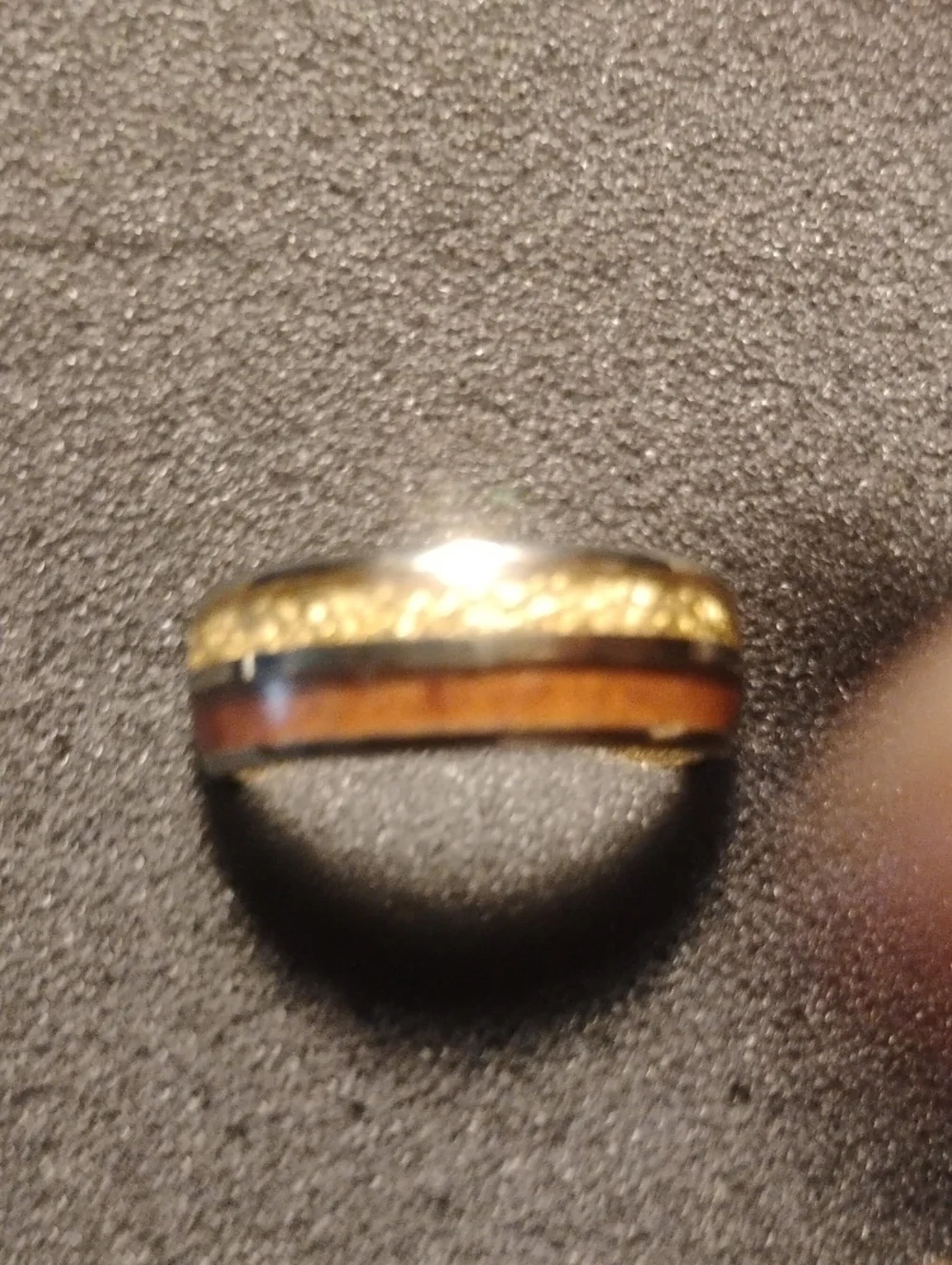 Men's Ring with Brown Inlay